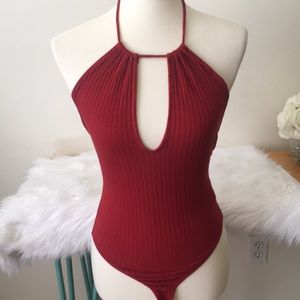 Beautiful Burgundy Leotard Tank Top * Bottom Snaps‎